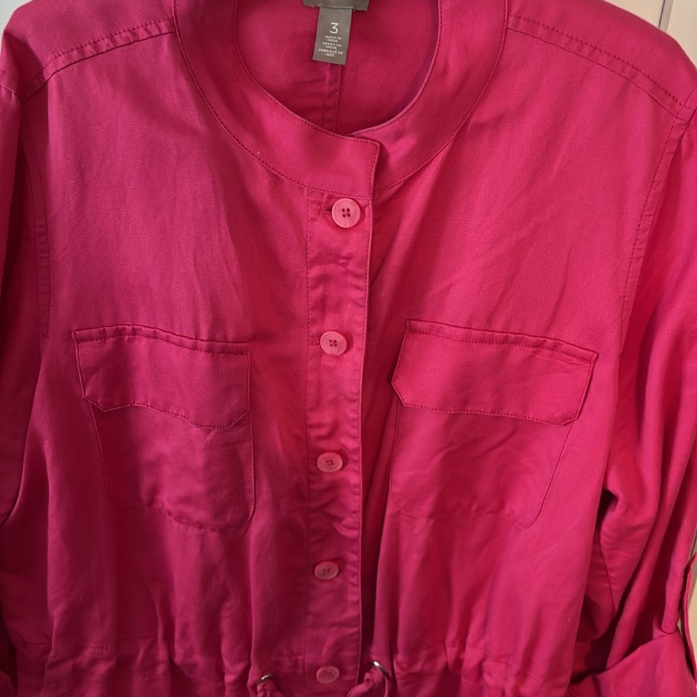 Chico's Fuchsia jacket size 3 EUC